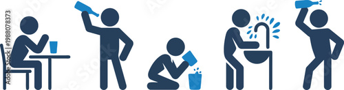 Evolution of water consumption from well to bottled water and potential waste