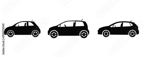 Car Icon Set – Automobile, Transport, Traffic & Vehicle Vector Collection