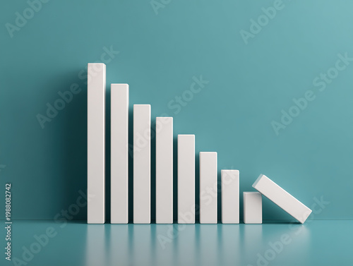 Bar chart collapsing downward