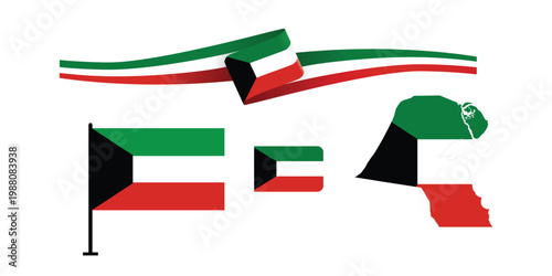 United Arab Emirates Flag Icon Set – Round Badge, National Symbol & Vector Illustration