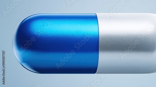 Capsule with blue and white color