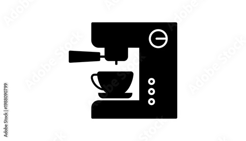 A coffee machine icon in a modern minimalist style
