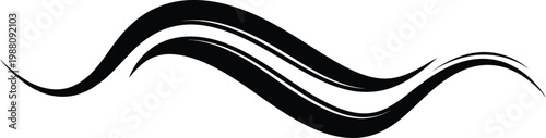 abstract black wave on white background