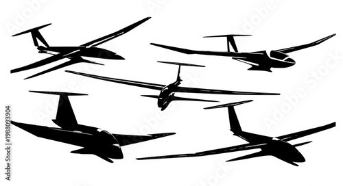 Geometric Glider Vector – Modern Air Sport Design