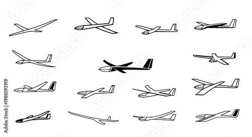 Glider Logo Vector – Minimal Paragliding Symbol