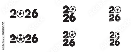 Modern Soccer Ball Logo Design with Bold Text Effect 2026