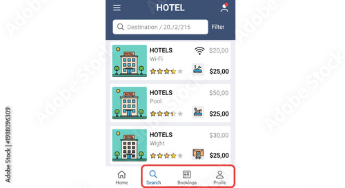 Hotel Booking Website Interface.
