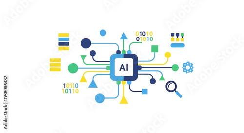 Artificial Intelligence Technology Concept Icon.