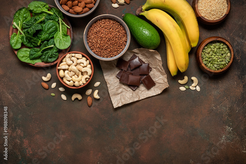 Fotografie Foods containing magnesium