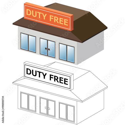 Duty Free（免税店）のイラスト