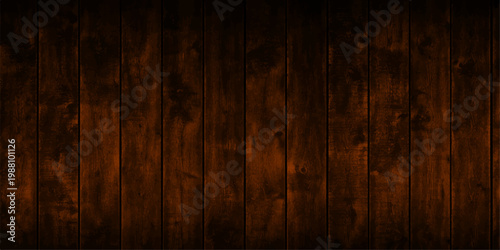 Vintage dark brown wooden plank texture featuring a rough natural grain pattern on an old hardwood timber board surface