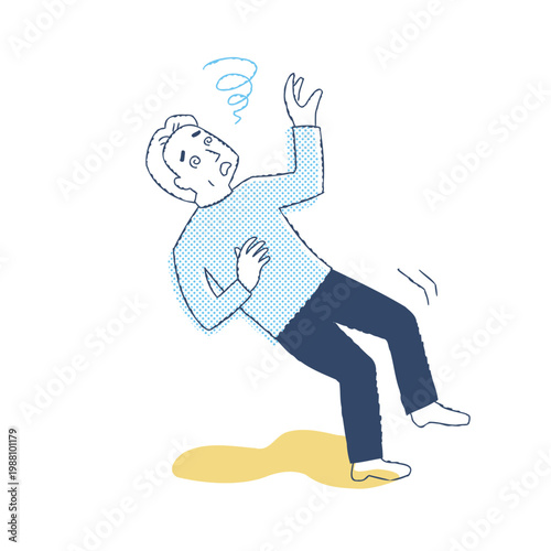  めまいや立ちくらみでふらつくシニア男性