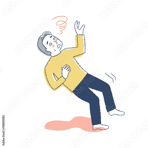  めまいや立ちくらみでふらつくシニア男性