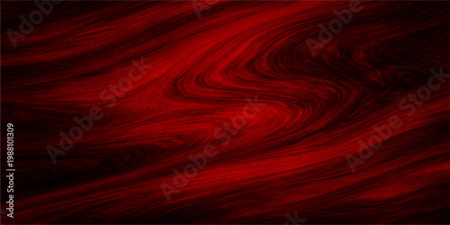 A red abstract background features a silk fabric texture with dark satin waves and a swirl of light lines in a fantasy motion design
