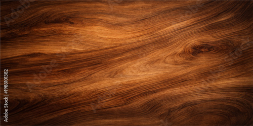 Natural brown oak wood texture featuring a seamless dark grain pattern on a polished hardwood plank surface for timber floor or tabletop material design