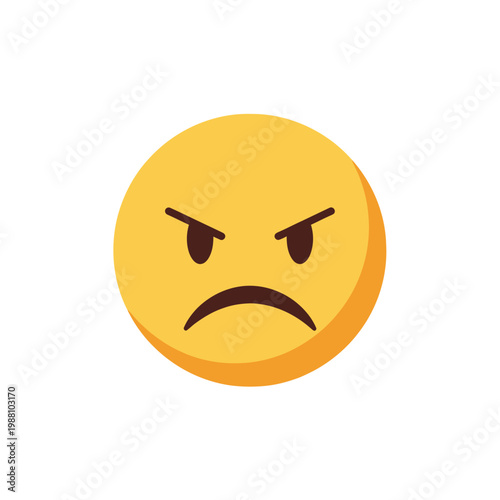 Angry face emoticon with frowning expression.