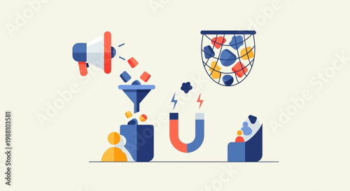 Colorful Magnet Attracting Various Shapes.