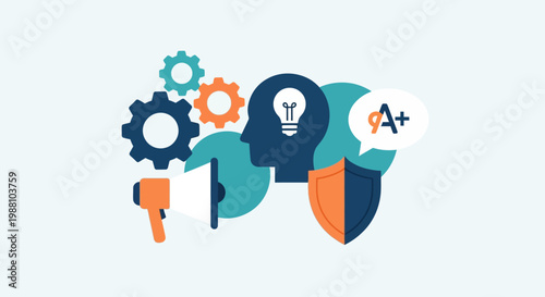 Innovation Ideas Business Concept Icons.