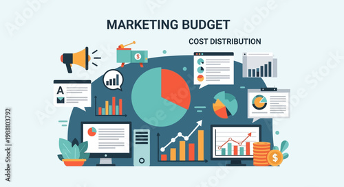 Marketing budget cost distribution chart.