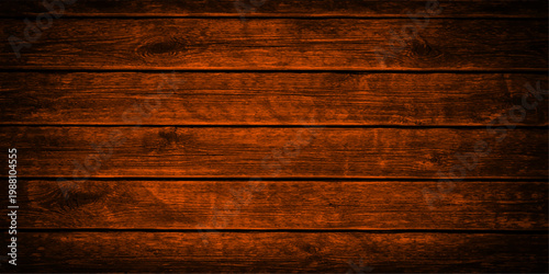 Old wooden plank wall with a brown natural grain texture and rough timber surface material for a hardwood floor or table background