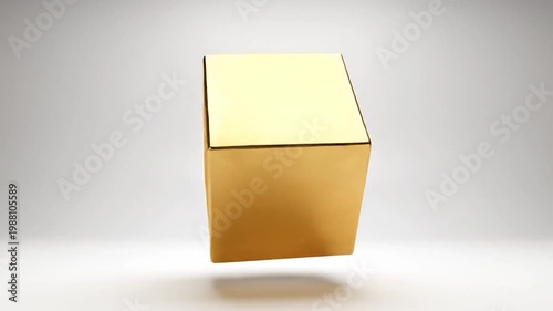 Golden Hexagon Shapes With Light Effects.