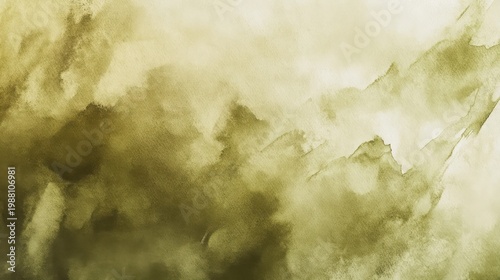 A beautiful abstract watercolor background with soft green and yellow hues