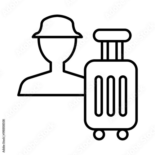 Guest Traveler Hotel Checkin Service Icon