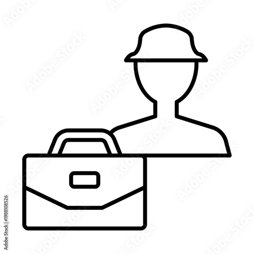 Guest Traveler Hotel Checkin Service Icon