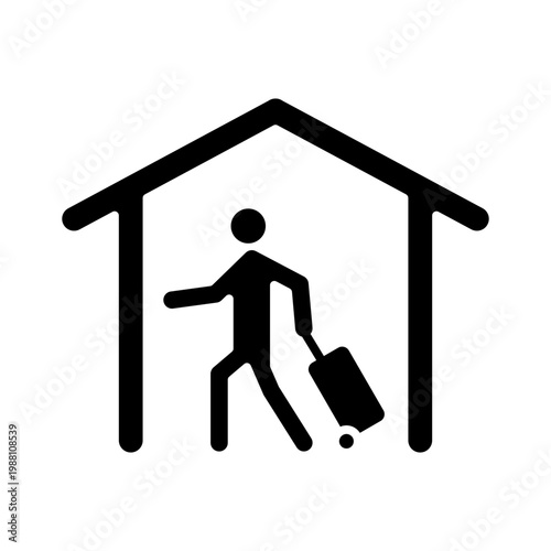 Guest Traveler Hotel Checkin Service Icon