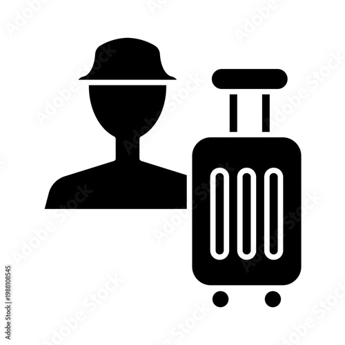 Guest Traveler Hotel Checkin Service Icon