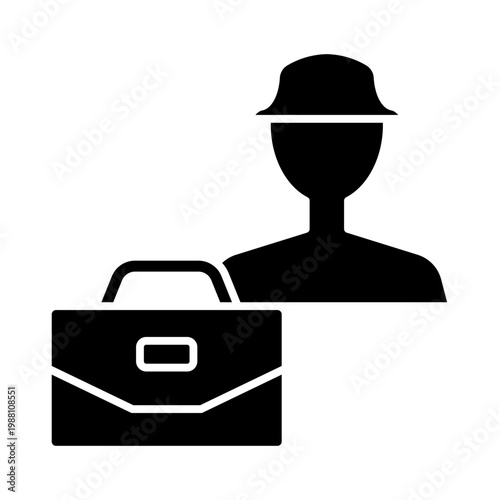 Guest Traveler Hotel Checkin Service Icon