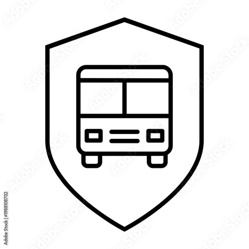 Bus icon vector. Public transport Illustration sign. Bus stop symbol. Bus station logo. Bus route web icon.