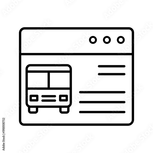 Bus icon vector. Public transport Illustration sign. Bus stop symbol. Bus station logo. Bus route web icon.