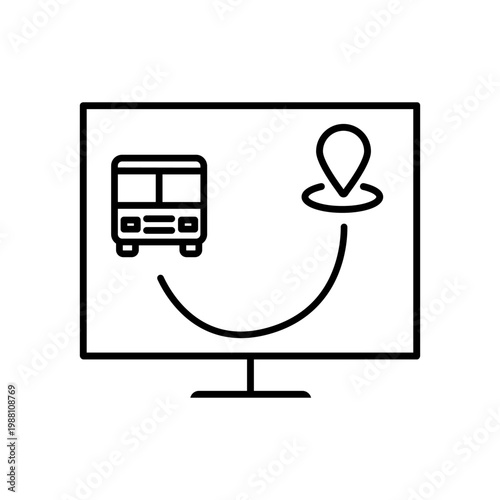 Bus icon vector. Public transport Illustration sign. Bus stop symbol. Bus station logo. Bus route web icon.