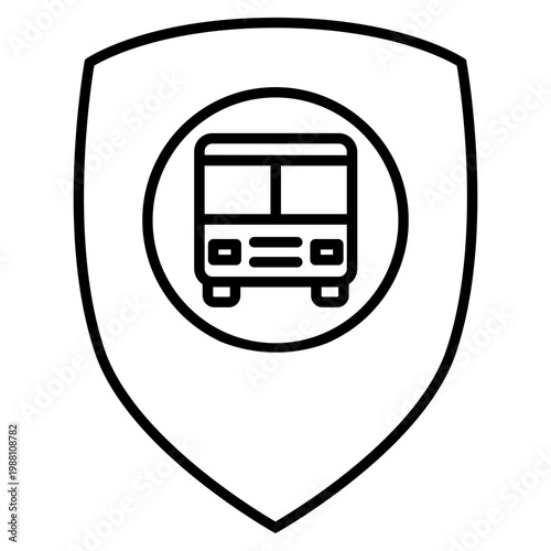 Bus icon vector. Public transport Illustration sign. Bus stop symbol. Bus station logo. Bus route web icon.