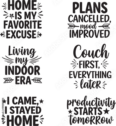 Plans Cancelled Mood Improved SVG, Funny Introvert Quote Design
