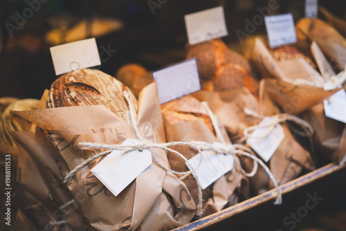 Fresh bread loaf from a local bakery