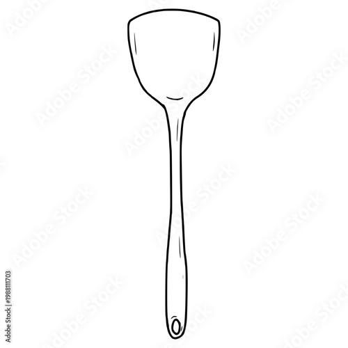 spatula illustration hand drawn outline vector