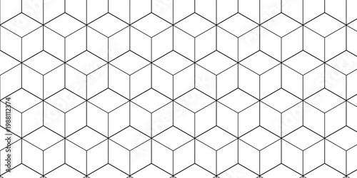 Futuristic hexagon pattern vector cube design. Cubic concept design abstract technology background.