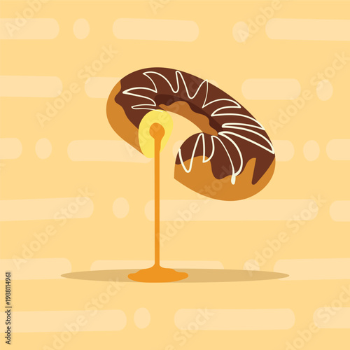 vector illustration of chocolate cake