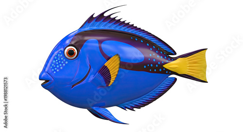 Blue Tang Fish Character