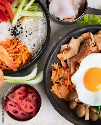 Wallpaper Mural Korean traditional  healthy food, bimbimbap. Torontodigital.ca