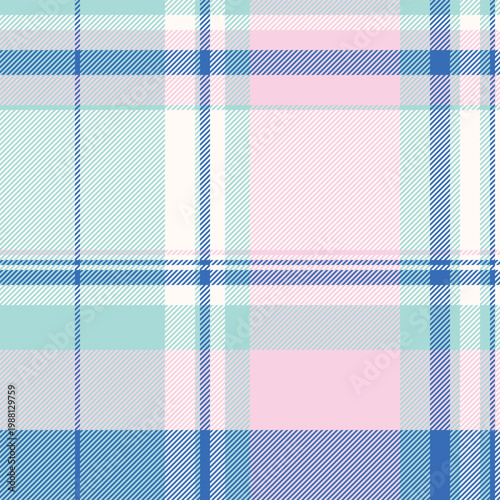 Frame pattern vector background, covering tartan plaid seamless. Sofa textile fabric texture check in light and sea shell colors.