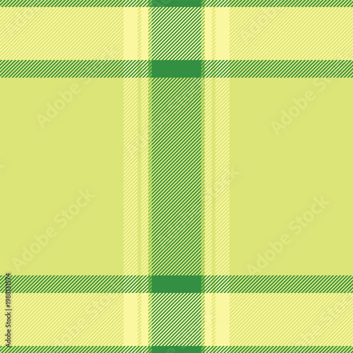 Window background vector texture, idyllic fabric tartan pattern. Scratched check plaid textile seamless in lime and yellow colors.