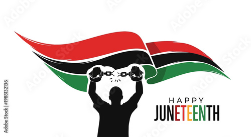 Panda Celebrating Juneteenth With Raised Paws.