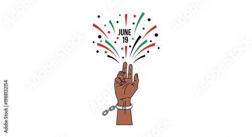 Fist of Freedom Breaking Chains Celebration.