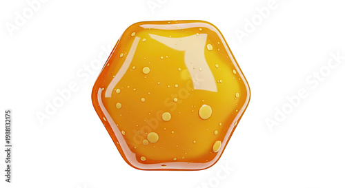 Hexagonal Honeycomb Drop with Bubbles