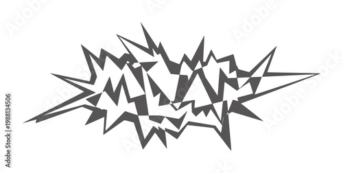 Dark gray sharp geometric abstract explosion white angular