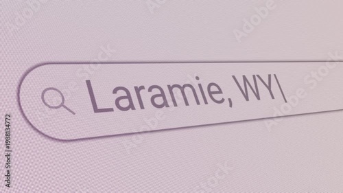 Search Bar Laramie WY 
Close Up Single Line Typing Text Box Layout Web Database Browser Engine Concept
