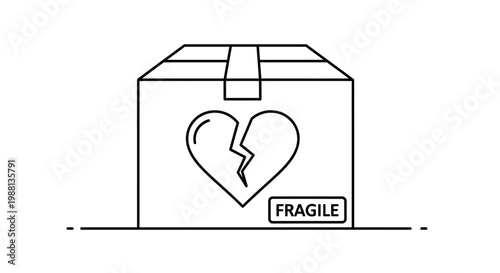 Broken heart in a fragile package